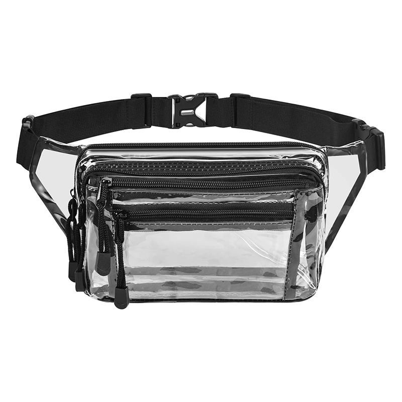 Bolso de cadera transparente y elegante para conciertos y festivales