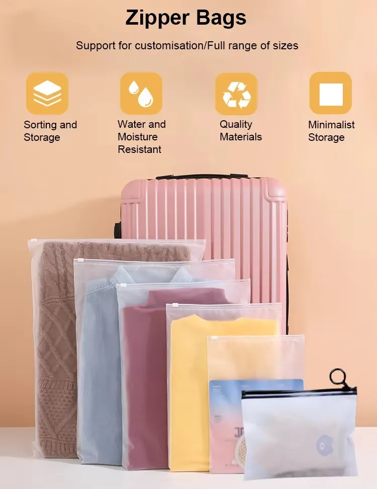 Bolsas de embalaje de ropa con cierre ziplock biodegradables personalizadas para camisetas y gorras