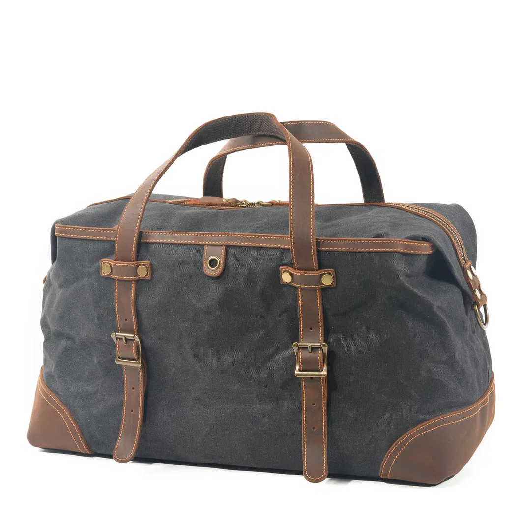 Bolsas de viaje de lona de cera de gran capacidad para hombre
