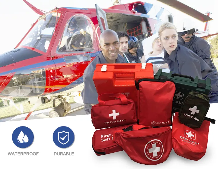 Kit de Emergencia Kit de Primeros Auxilios Bolsa Roja Pequeña para Hogar Viaje