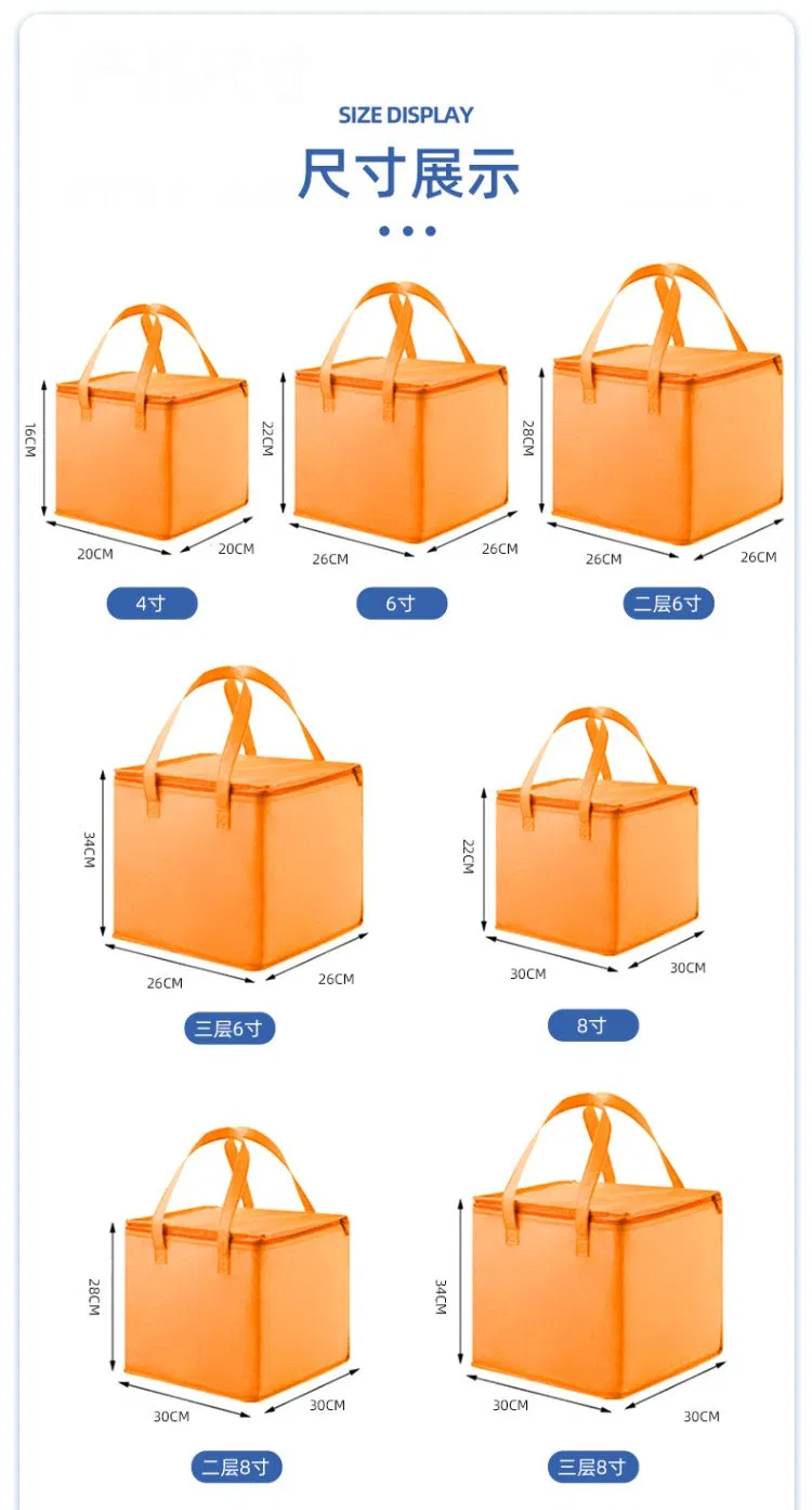 Bolsa térmica de almuerzo de tela no tejida con cremallera, muestra gratuita, bolsa térmica pequeña para alimentos, impermeable, bolsa de almuerzo aislada de tela no tejida