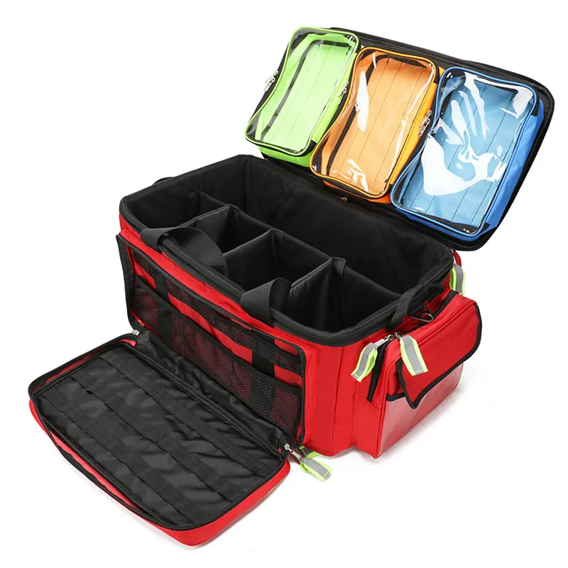 Bolsa de Emergencia para Carro de Gran Capacidad Kit de Primeros Auxilios para Senderismo y Viajes al Aire Libre