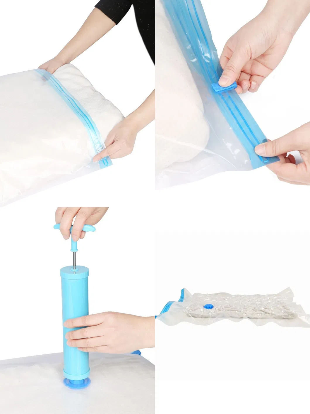 Vacío de viaje Bolsas de almacenamiento para la ropa y Manta