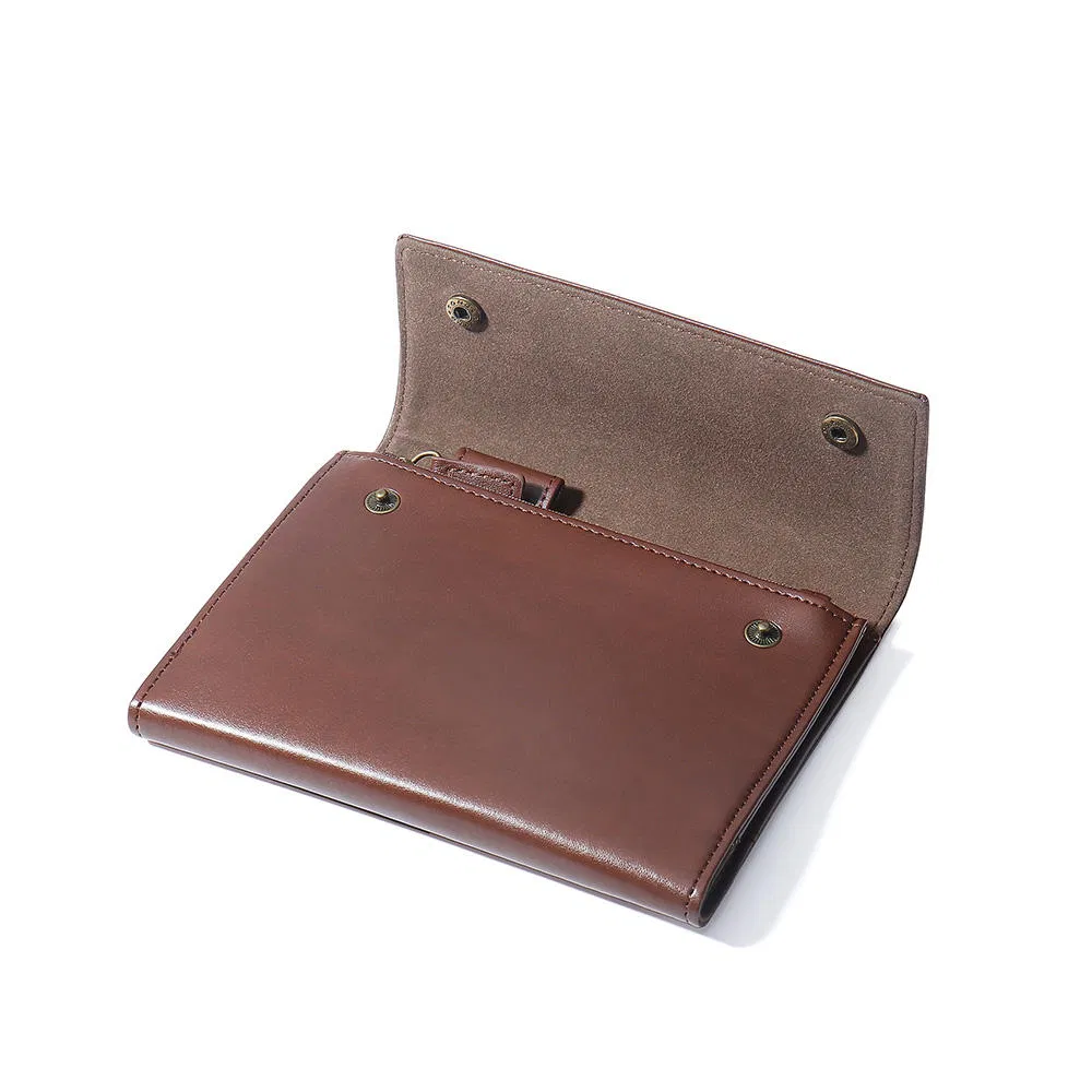 Billetera de pasaporte trifold RFID premium organizador de viaje bolsa portapasaporte (MFW3137)
