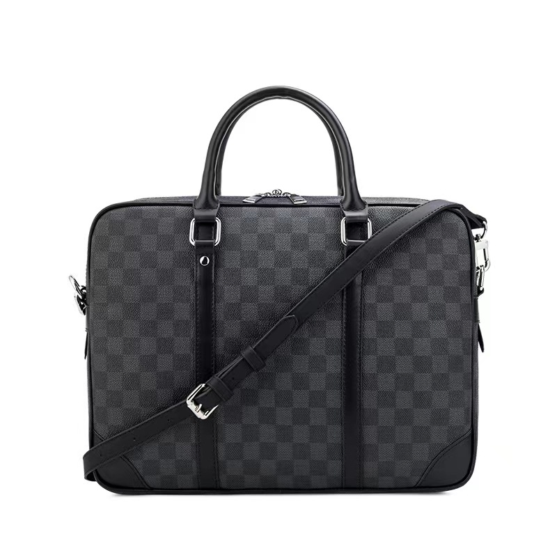 Bolso de hombro de cuero hecho a mano vintage, maletín para hombres