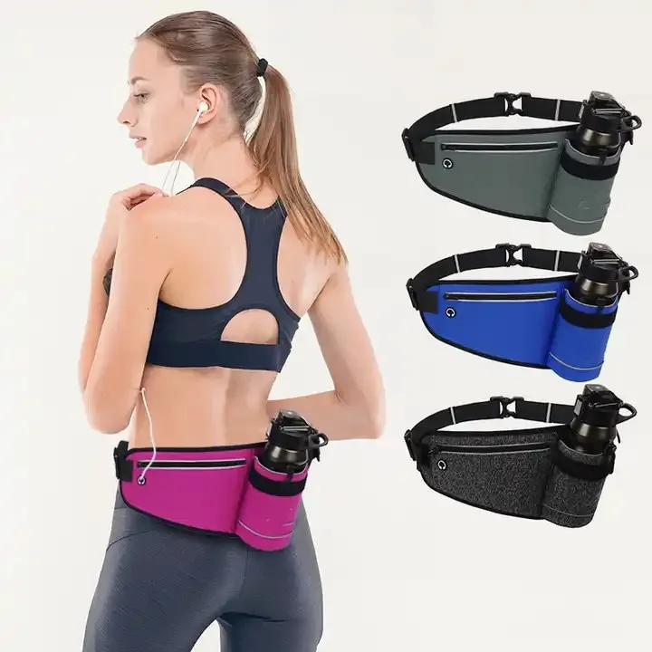 Mochilas deportivas de color sólido con soporte para botella de agua