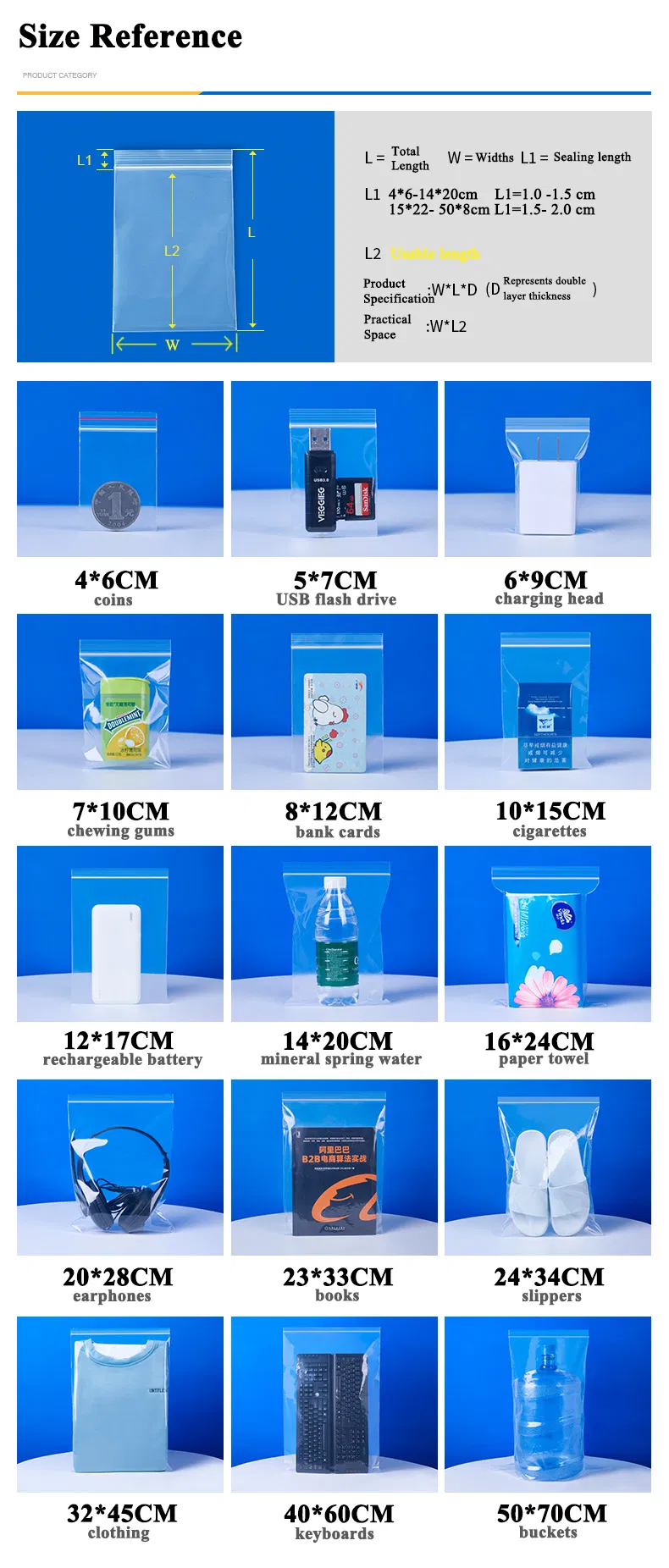 Bolsa de cierre hermético mate translúcido clara, bolsa de plástico LDPE HDPE CPE EVA PE PVC, empaquetado de prendas de vestir, tabletas, dispensación de medicamentos, empaquetado de alimentos