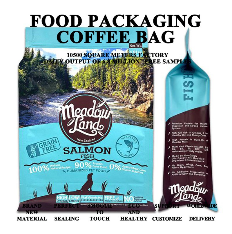Personalizar impresión lado sellado Bolsa de plástico laminado para alimentos médicos Ropa Compras frescas Bolsa de plástico Doypack paquete de café té comida Embalaje embalaje