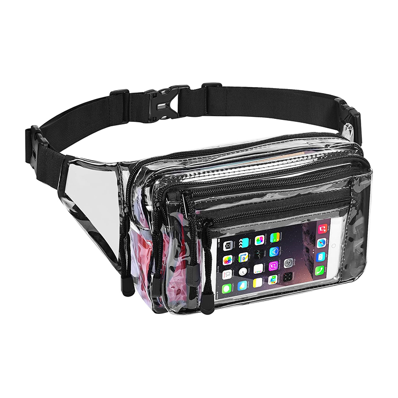 Bolso de cadera transparente y elegante para conciertos y festivales