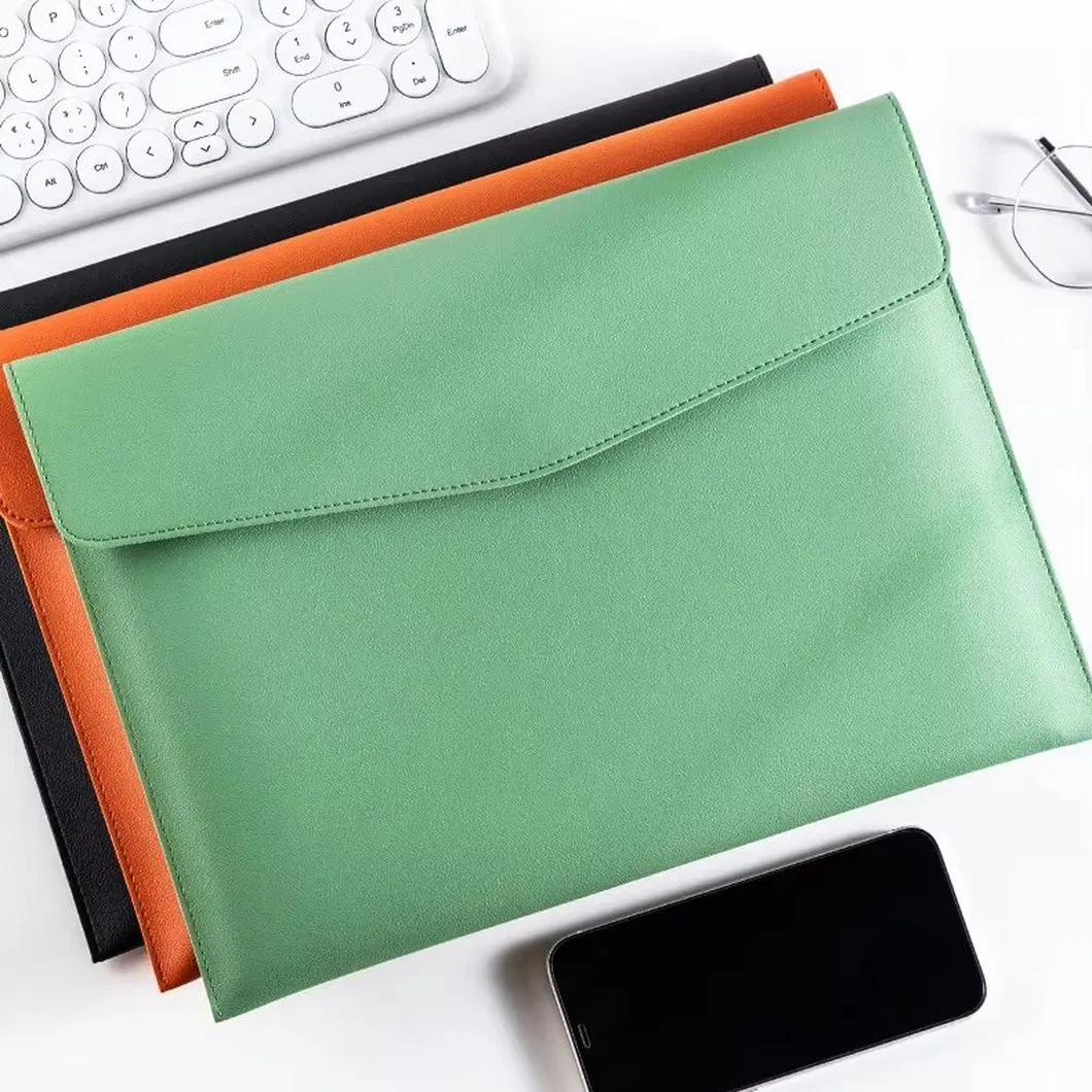 Carpeta de Negocios de Cuero PU Personalizada con Logo Corporativo A4