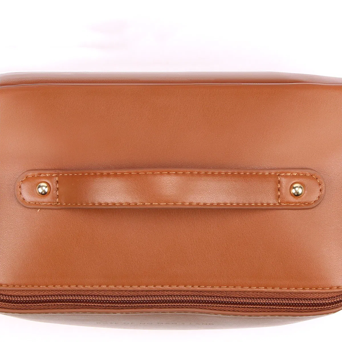 Bolsa de viaje cosmética de gran capacidad, personalizada y portátil, de cuero PU, con particiones para almacenamiento multifuncional y mayor