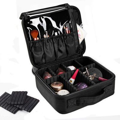 Bolsa de Maquillaje de Alta Calidad Estuche de Viaje para Organizador de Cosméticos con Compartimentos Estuche Cosmético Impermeable de Cuero