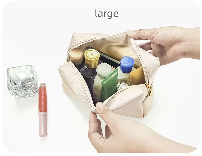 Estuche de maquillaje mini clásico personalizado de cuero PU