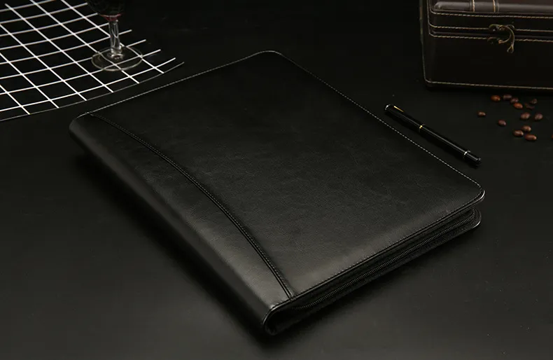 Maletín de cuero sintético PU genuino multifuncional personalizado A4