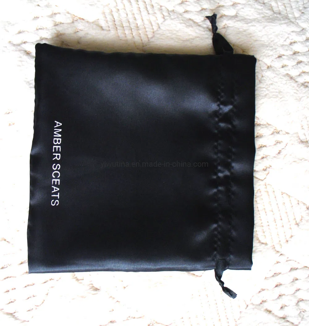Bolsa de satén personalizada para extensiones de cabello, bolsa de satén elegante para joyas, bolsa de satén para zapatos