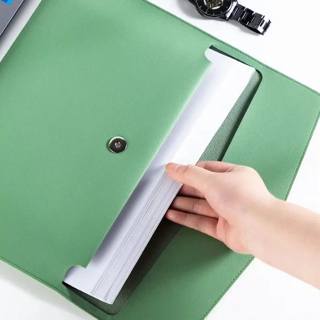 Carpeta de Negocios de Cuero PU Personalizada con Logo Corporativo A4
