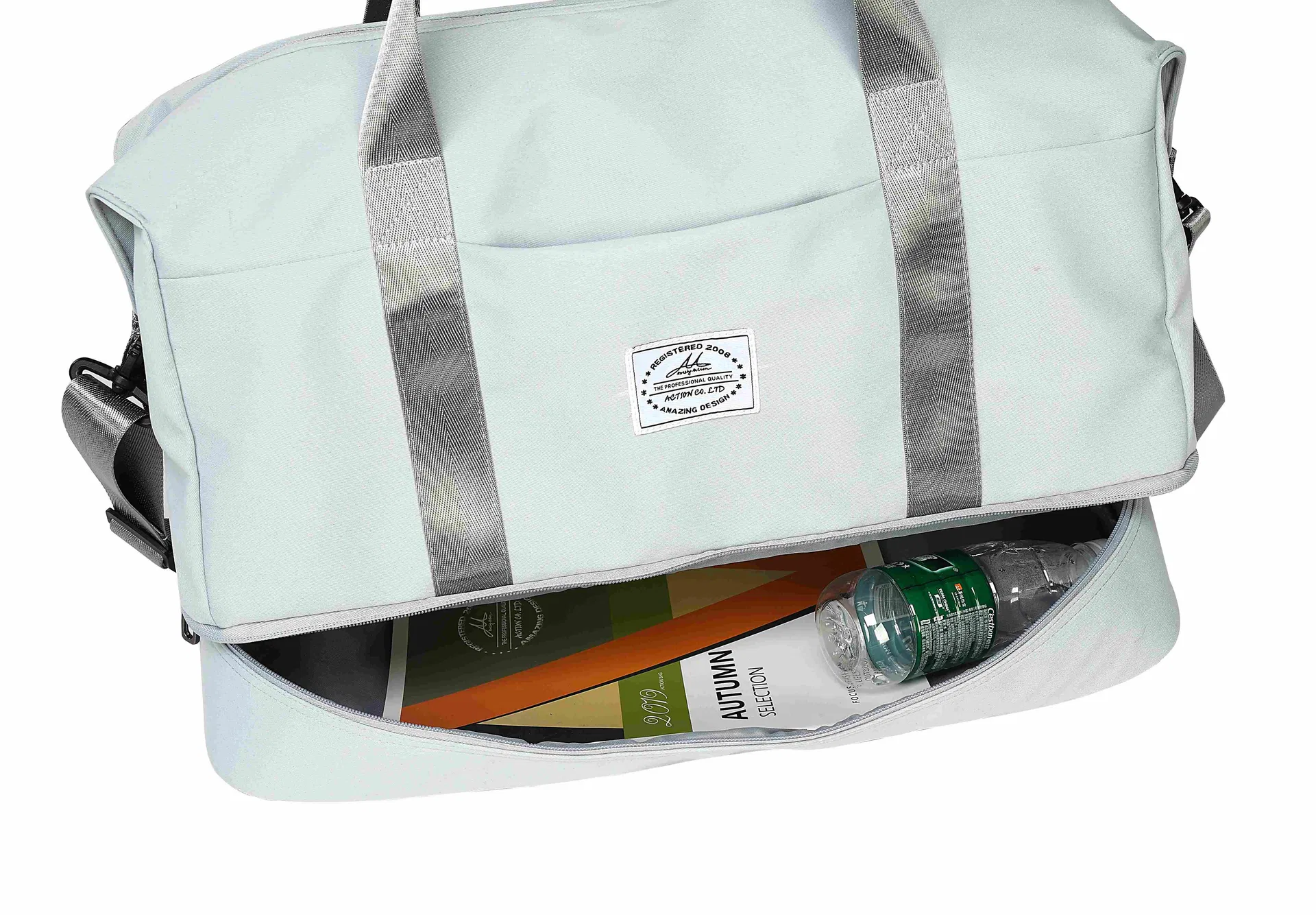 Bolsa de mano de doble compartimento