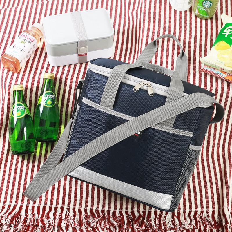 Bolsa de almuerzo térmica aislada suave y a prueba de agua personalizada para entrega de alimentos, camping, picnic, vino, cerveza, hielo y bolsa enfriadora congelada