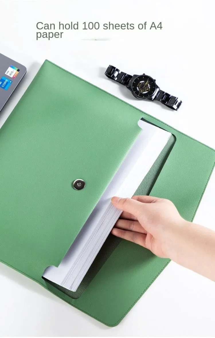 Carpeta de Negocios de Cuero PU Personalizada con Logo Corporativo A4