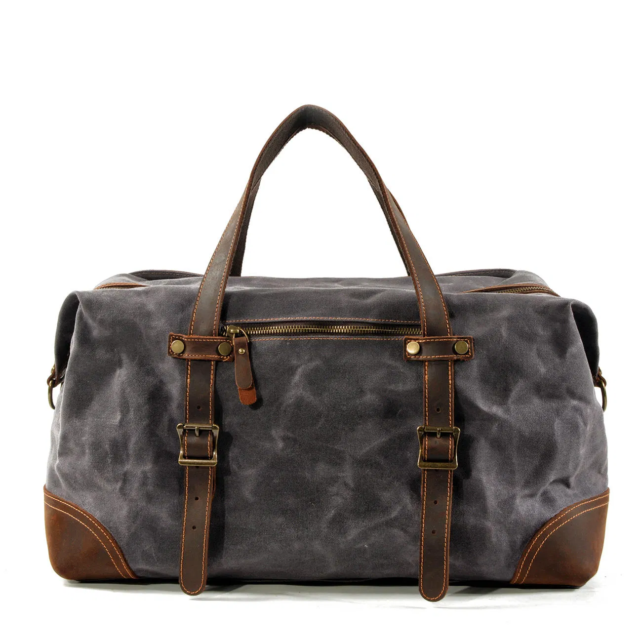 Bolsas de viaje de lona de cera de gran capacidad para hombre