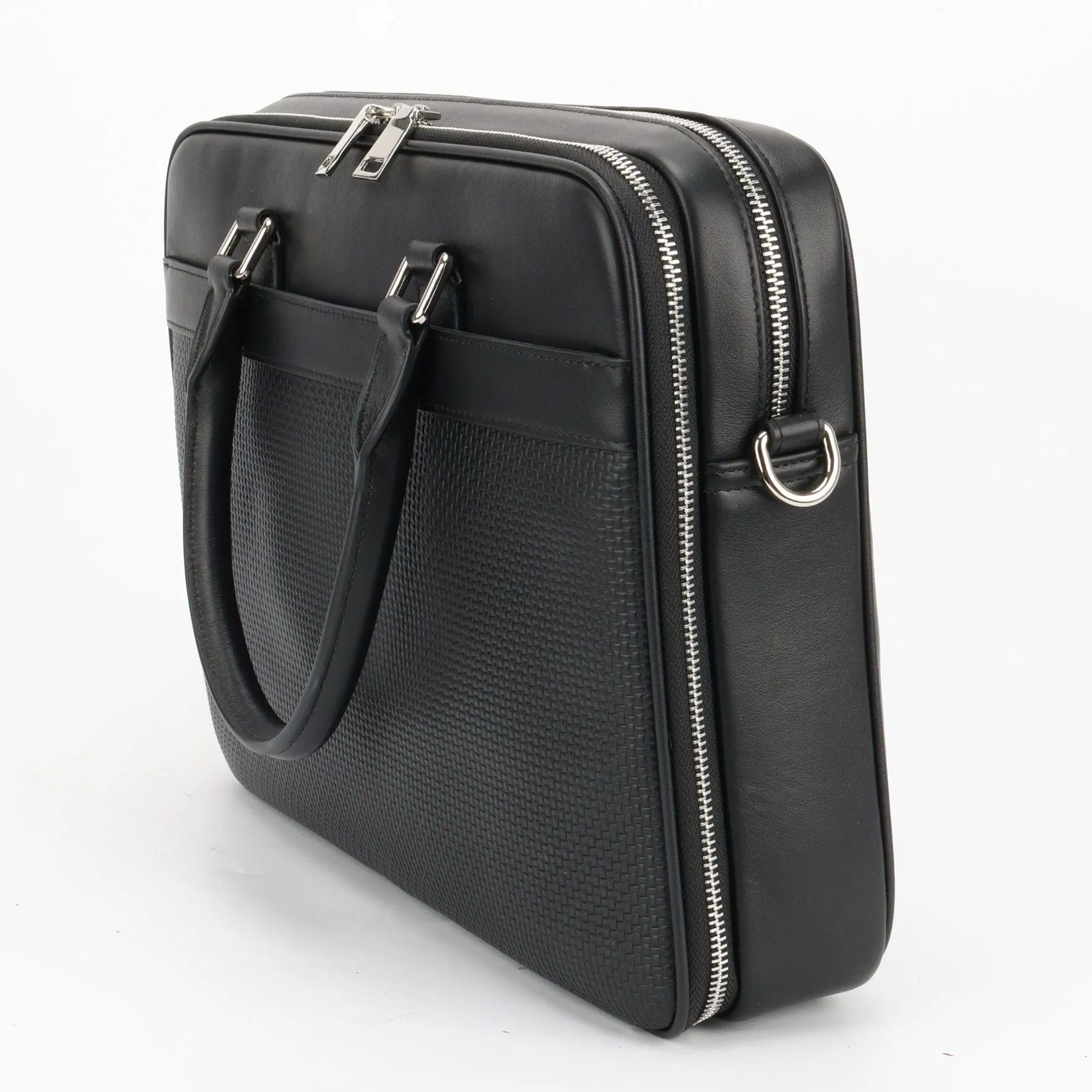 Bolso de negocios para hombres de alta calidad, de cuero genuino, gran capacidad, maletín multifuncional