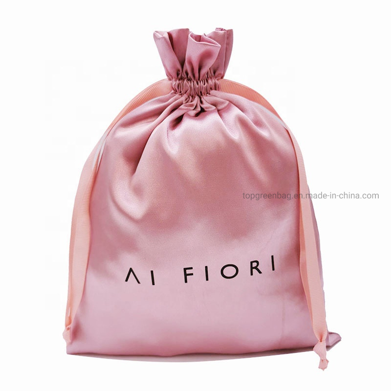 Bolsas de polvo de satén con cordón para bolsos, bolsas de seda personalizadas para zapatos de piel