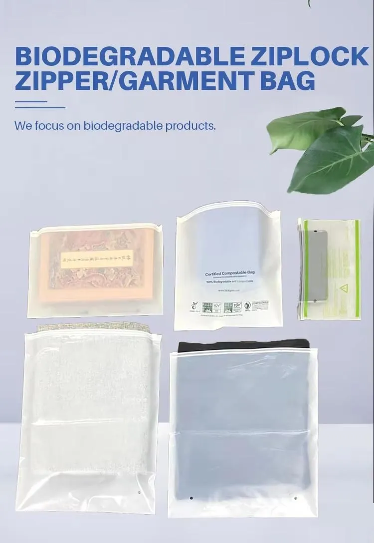 Empaque de bolsa con cierre biodegradable al por mayor