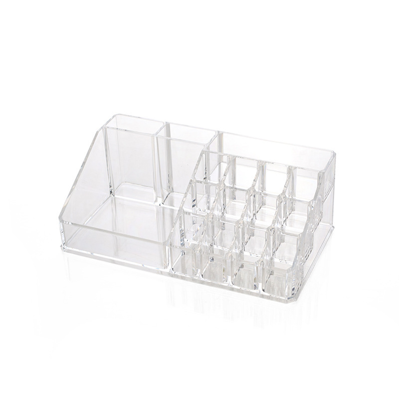 Caja de almacenamiento de cosméticos de acrílico transparente, moldeado por inyección de plástico, estuche de exhibición de maquillaje