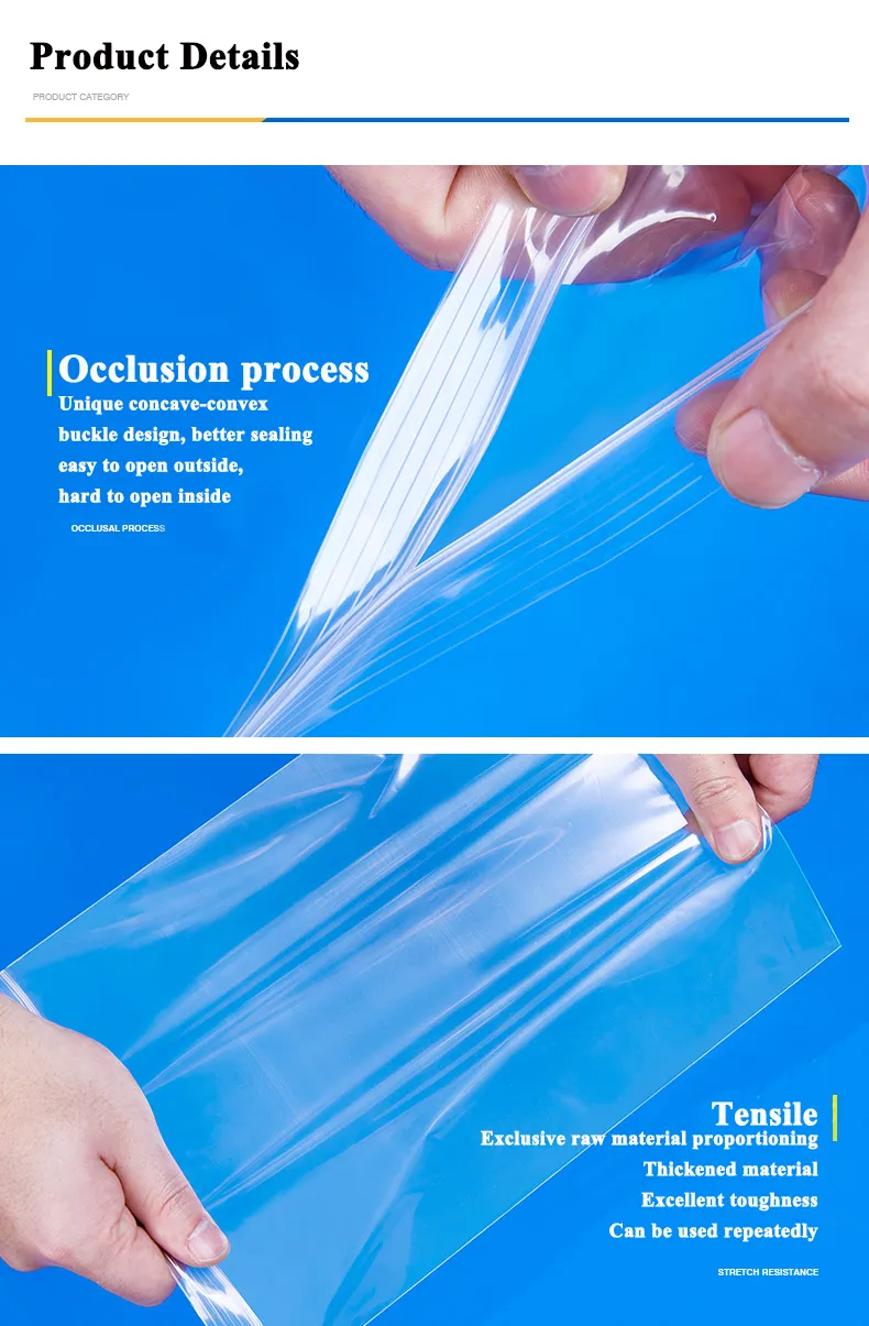 Bolsa de cierre hermético mate translúcido clara, bolsa de plástico LDPE HDPE CPE EVA PE PVC, empaquetado de prendas de vestir, tabletas, dispensación de medicamentos, empaquetado de alimentos