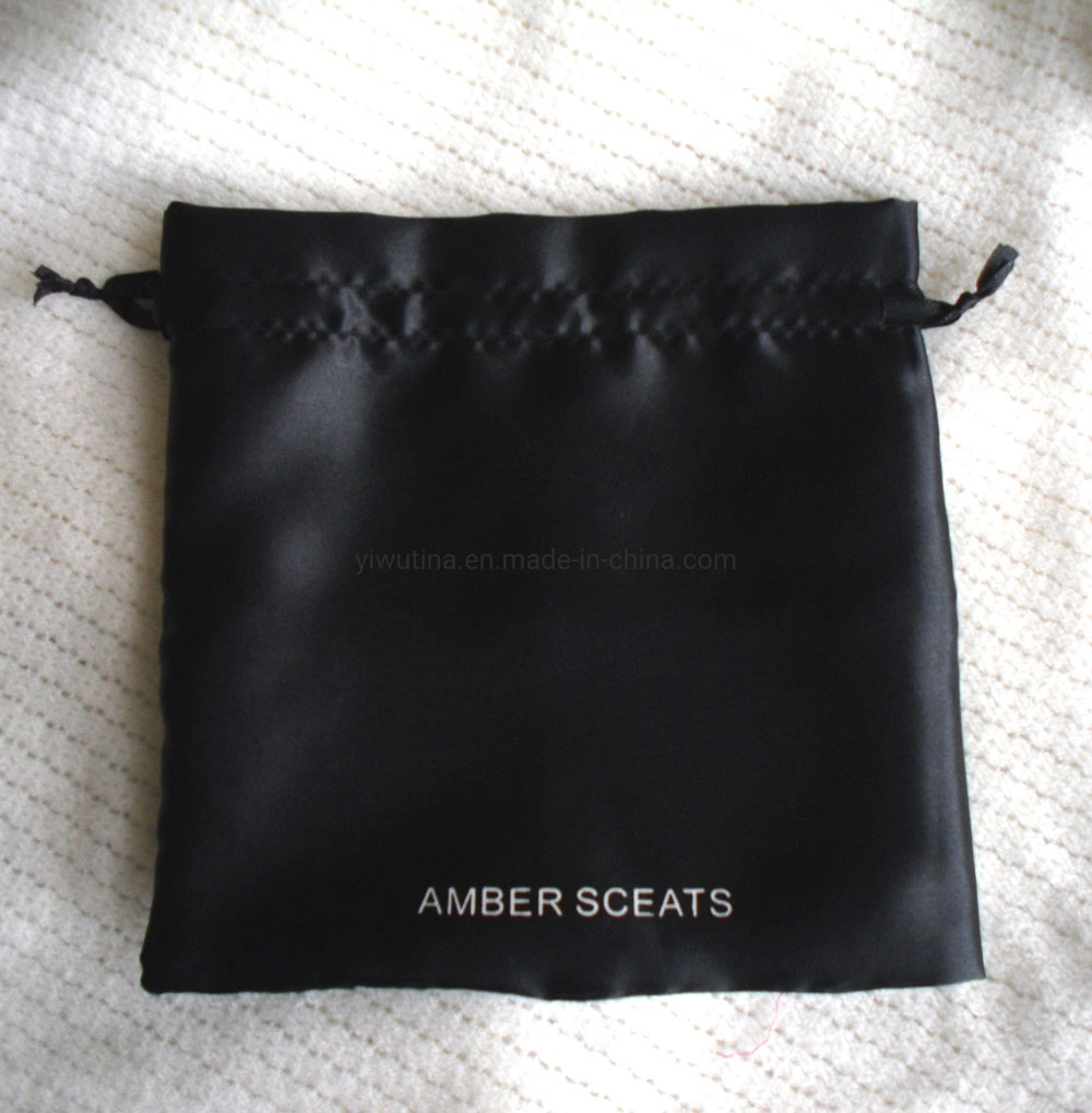 Bolsa de satén personalizada para extensiones de cabello, bolsa de satén elegante para joyas, bolsa de satén para zapatos