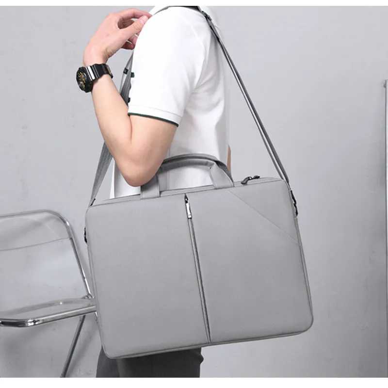 Bolsa de mensajero para computadora de un solo hombro, maletín de negocios para viajes, impermeable, para laptop, para mujeres