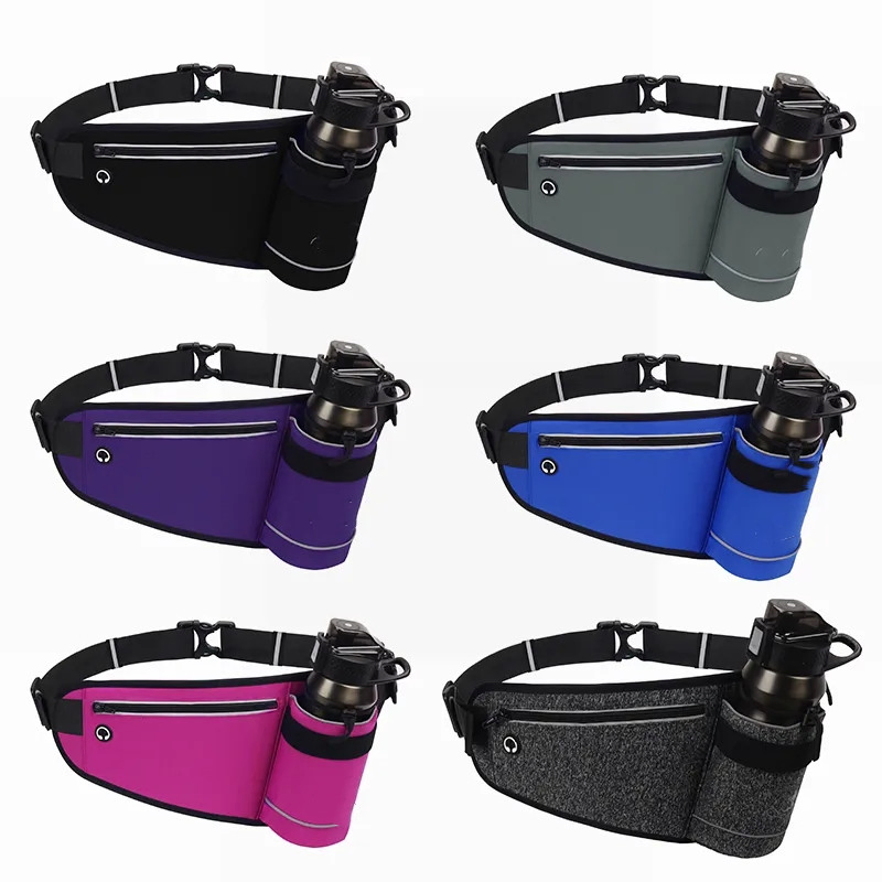 Mochilas deportivas de color sólido con soporte para botella de agua