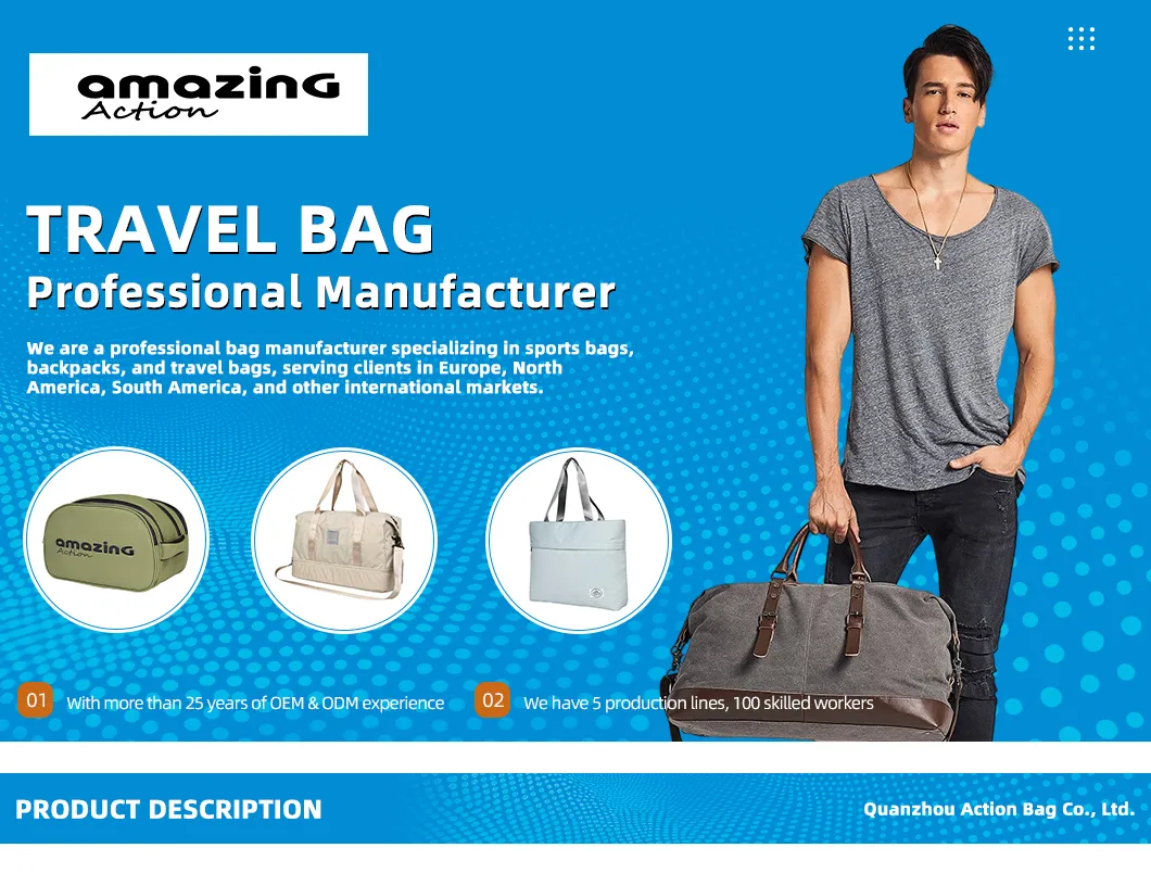 Bolsa de viaje impermeable de gran capacidad, almacenamiento, bandolera, de mano, de doble compartimento