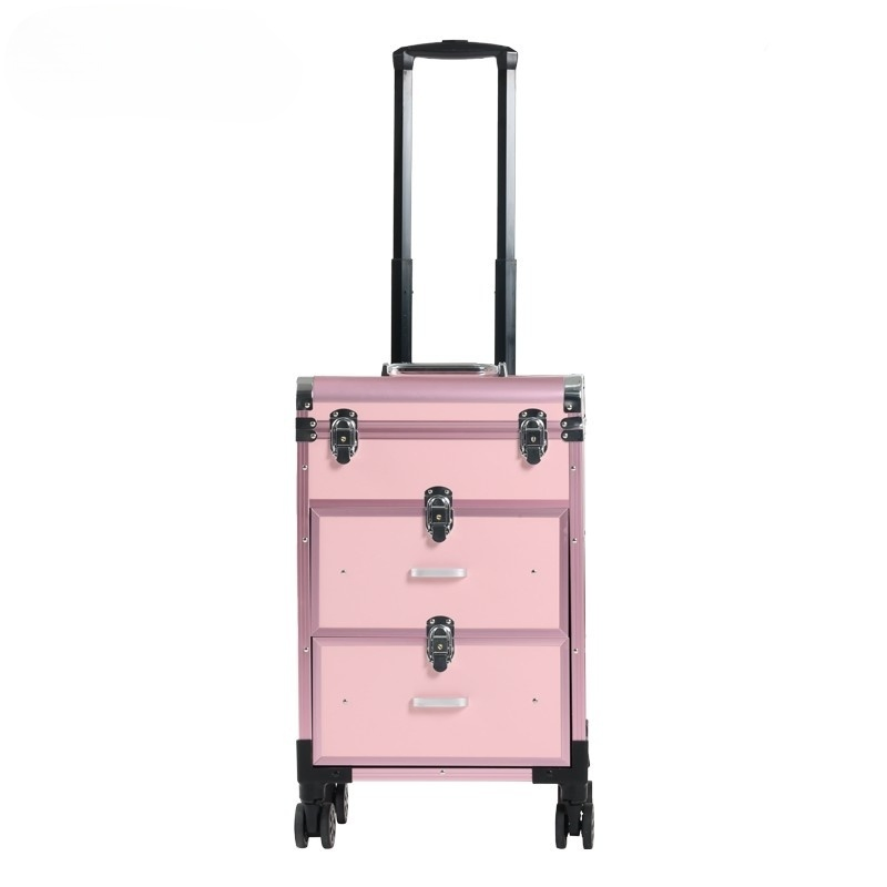 Nuevo popular estuche de maquillaje con carro cosmético de 3 capas de cajones