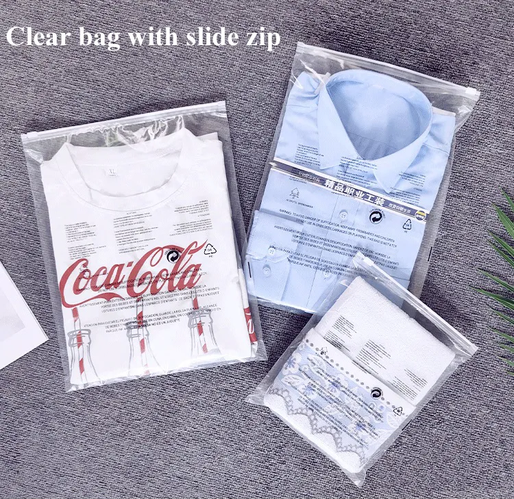 Bolsa de plástico PE mate personalizada para ropa interior