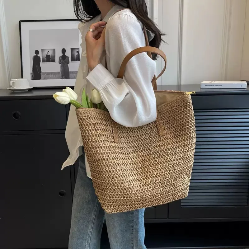 Bolso de mano de verano para la playa, bolsos de moda para mujeres