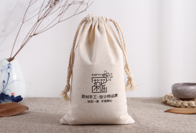 Bolsa de algodón con cordón para almacenamiento de muselina, bolsa personalizada para empacar zapatos