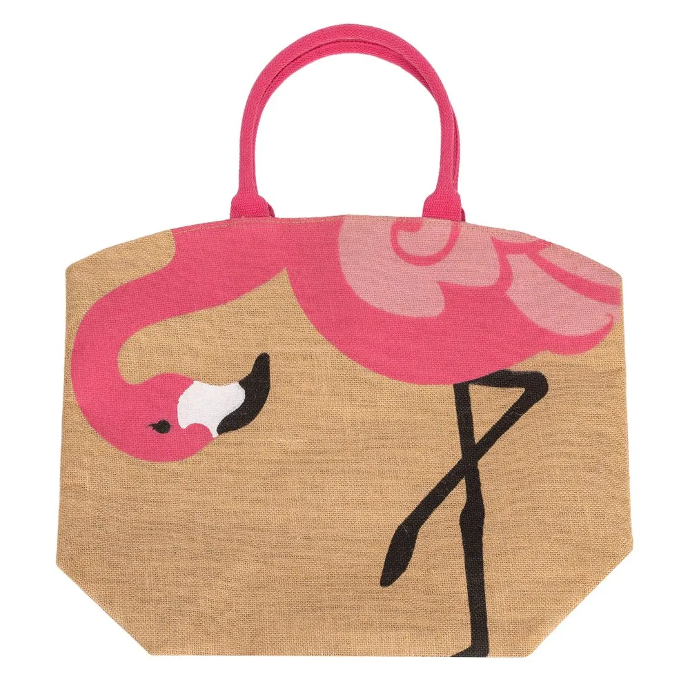 Bolsa de yute personalizada de diseñador lavable al por mayor premium para playa y compras diarias