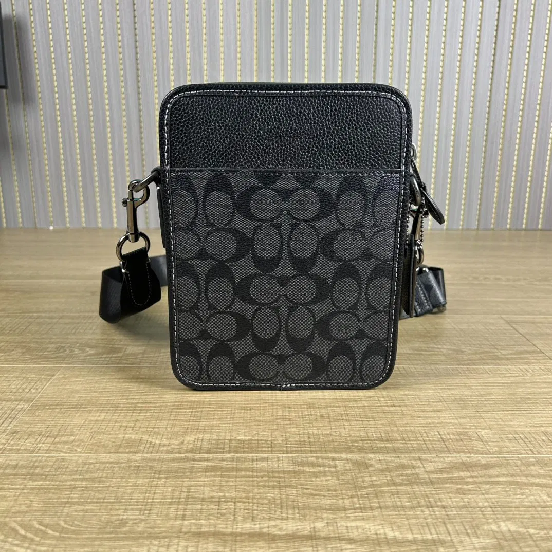 Maletín de cuero genuino para hombres negros, bolso de hombro de moda, tote, bolso de mano