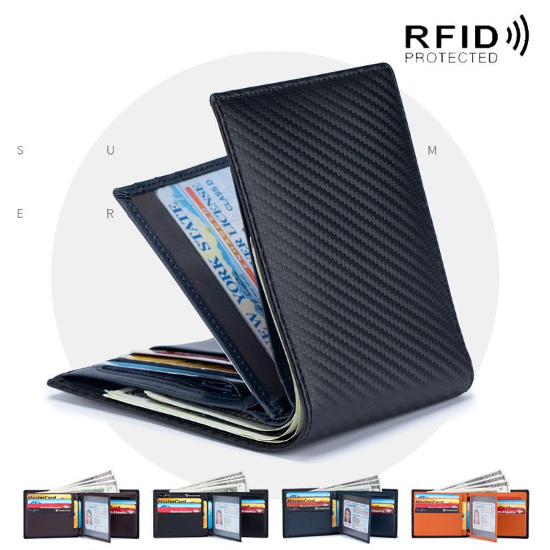 Al1074 Larga Cartera de Lujo de Diseñador de Cuero para Hombre, Billetera Personalizada, Porta Tarjetas de Cuero Genuino, Carteras RFID