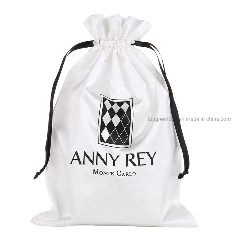 Bolsas de polvo de satén con cordón para bolsos, bolsas de seda personalizadas para zapatos de piel