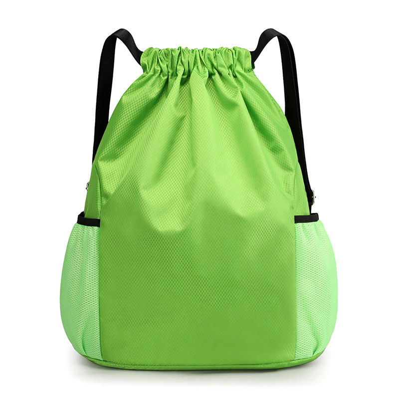 Bolsa deportiva impermeable y portátil, mochila de cinturón grueso para montar, bolsa de gimnasio con cordón para zapatos