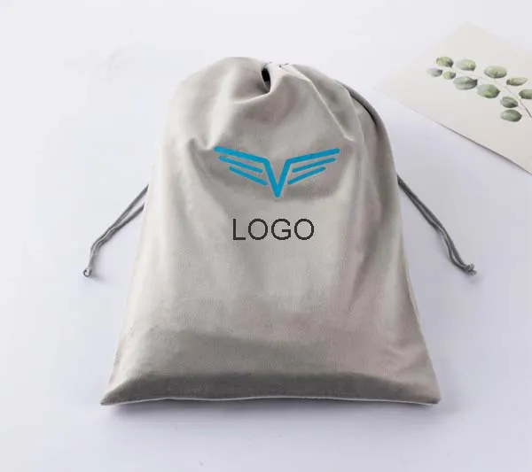 Gran bolsa de ante para bolso y zapatos, bolsa de terciopelo con cordón