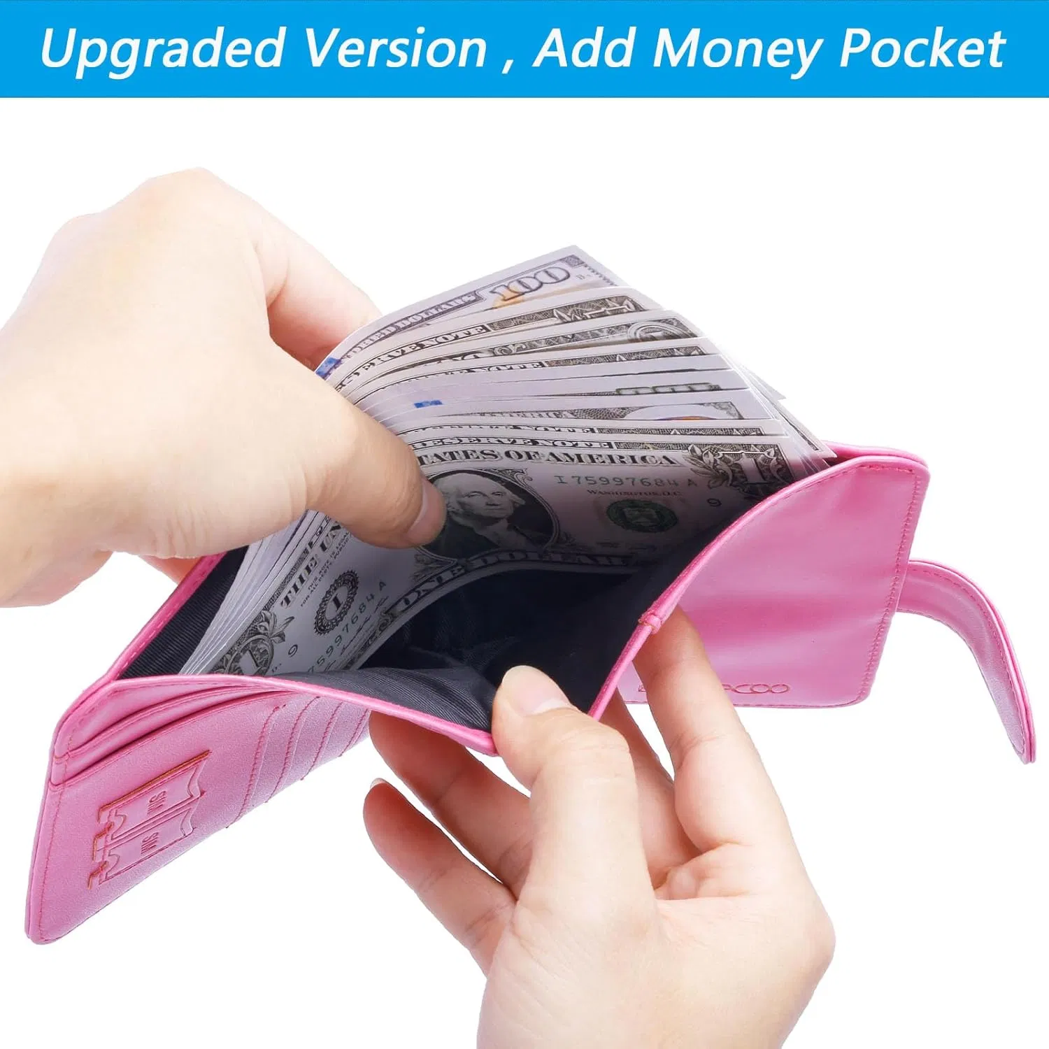 Elegante soporte de pasaporte de cuero unisex y billetera para tarjetas
