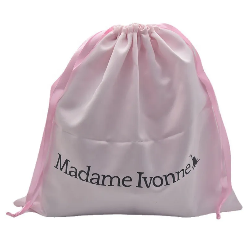Bolsas de polvo de satén con cordón para bolsos, bolsas de seda personalizadas para zapatos de piel