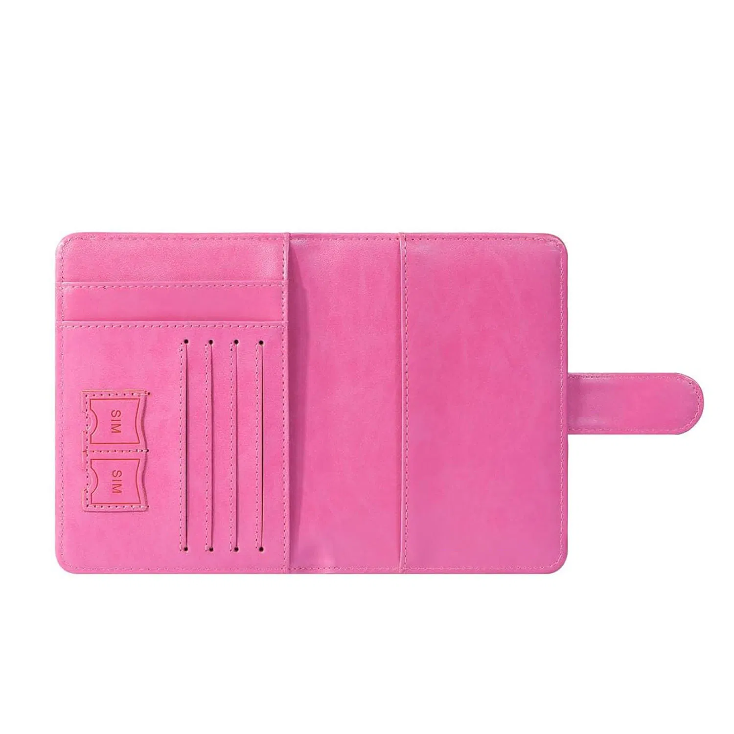 Elegante soporte de pasaporte de cuero unisex y billetera para tarjetas
