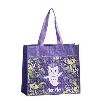 Bolsa de transporte reutilizable impermeable de material no tejido de PP para comida y almuerzo con asa para durian, bolsa térmica aislante