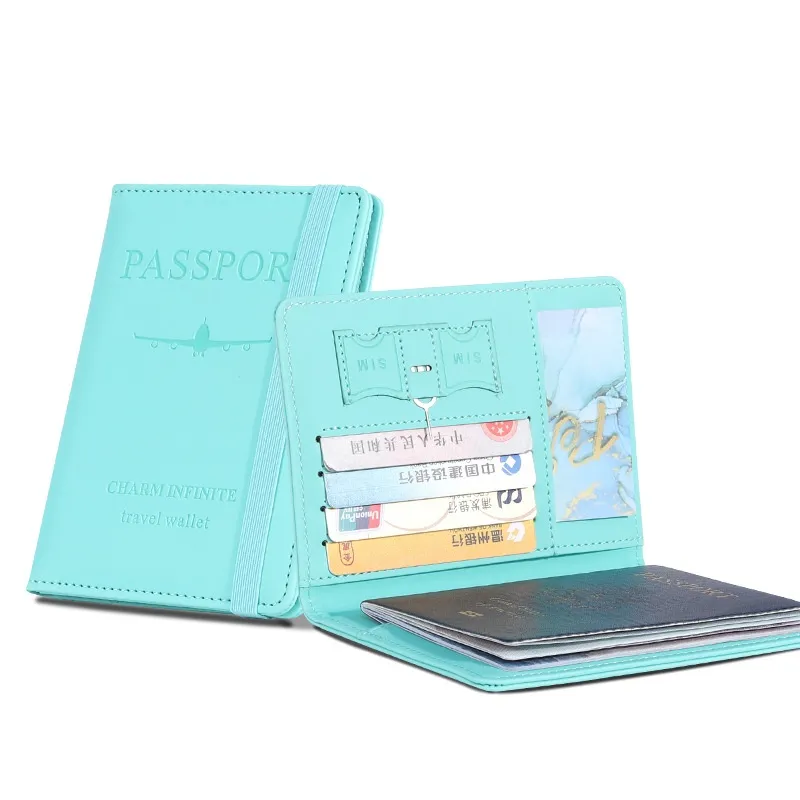 Detalle de cartera de pasaporte