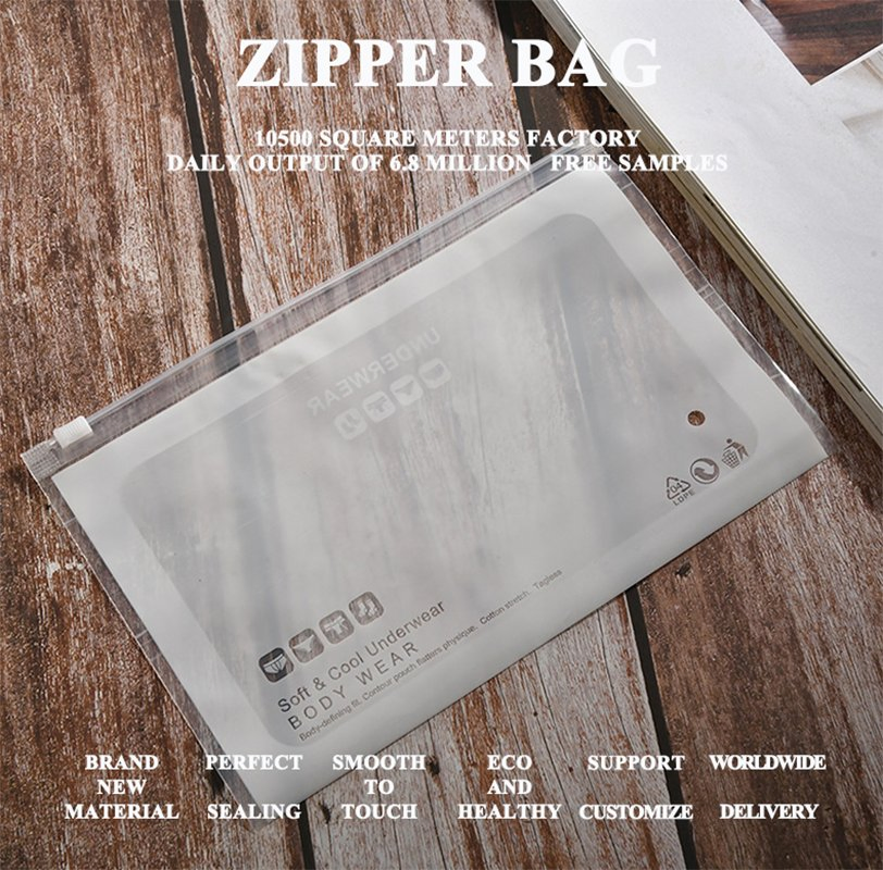 Bolsas de embalaje de ropa personalizadas con cierre de cremallera, impresión a color, CPE, PE, EVA, LDPE, HDPE, PVC, plástico claro, mate, escarchado