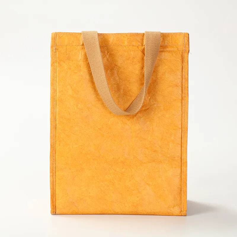 Bolsa de almuerzo portátil personalizada, duradera, impermeable, lavable, ecológica, aislada térmicamente de Tyvek